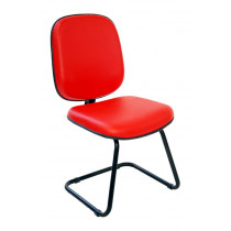 Cadeira Executiva Para Diretor Base Fixa Preta Corano MC81 - Vermelha