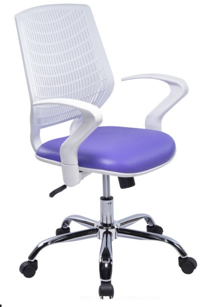 Cadeira Executiva Para Escritório Base Giratória e Regulagem de Altura DL180 - Lilás