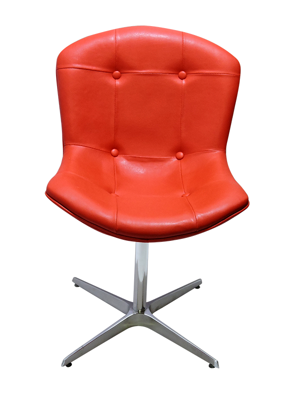 Cadeira Decorativa Base 4 Pontas em Alumínio Bertóia - Vermelha