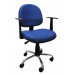 Cadeira Executiva Para Escritório Base Giratória Cromada Com Braço Regulagem De Altura J.Serrano CP20 - Azul Detalhe