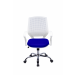 Cadeira Executiva Para Escritório Base Giratória E Regulagem De Altura DL180 Assento em Space Azul Escuro Frente