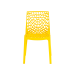 Cadeira Gruvyer 4 pés - Amarela atrás