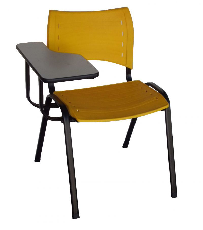 Cadeira Iso em Polipropileno Com Prancheta – Amarela