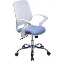 Cadeira Executiva Para Escritório Base Giratória e Regulagem de Altura DL180 - Azul Claro