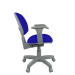 Cadeira Ergonômica Gerente Back System NR17 Base Giratória e Regulagem de Altura AT50 - Poliéster Azul Lado