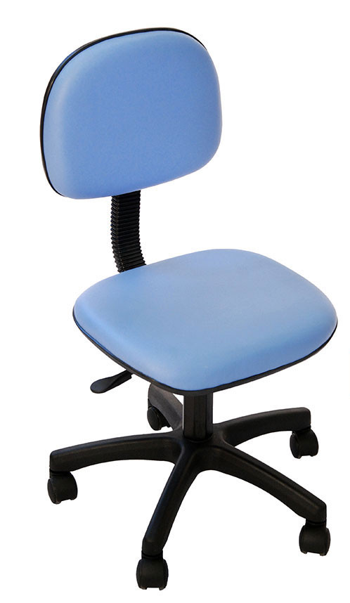 Cadeira Secretaria Para Escritório Base Giratória e Regulagem de Altura FJ10 - Azul