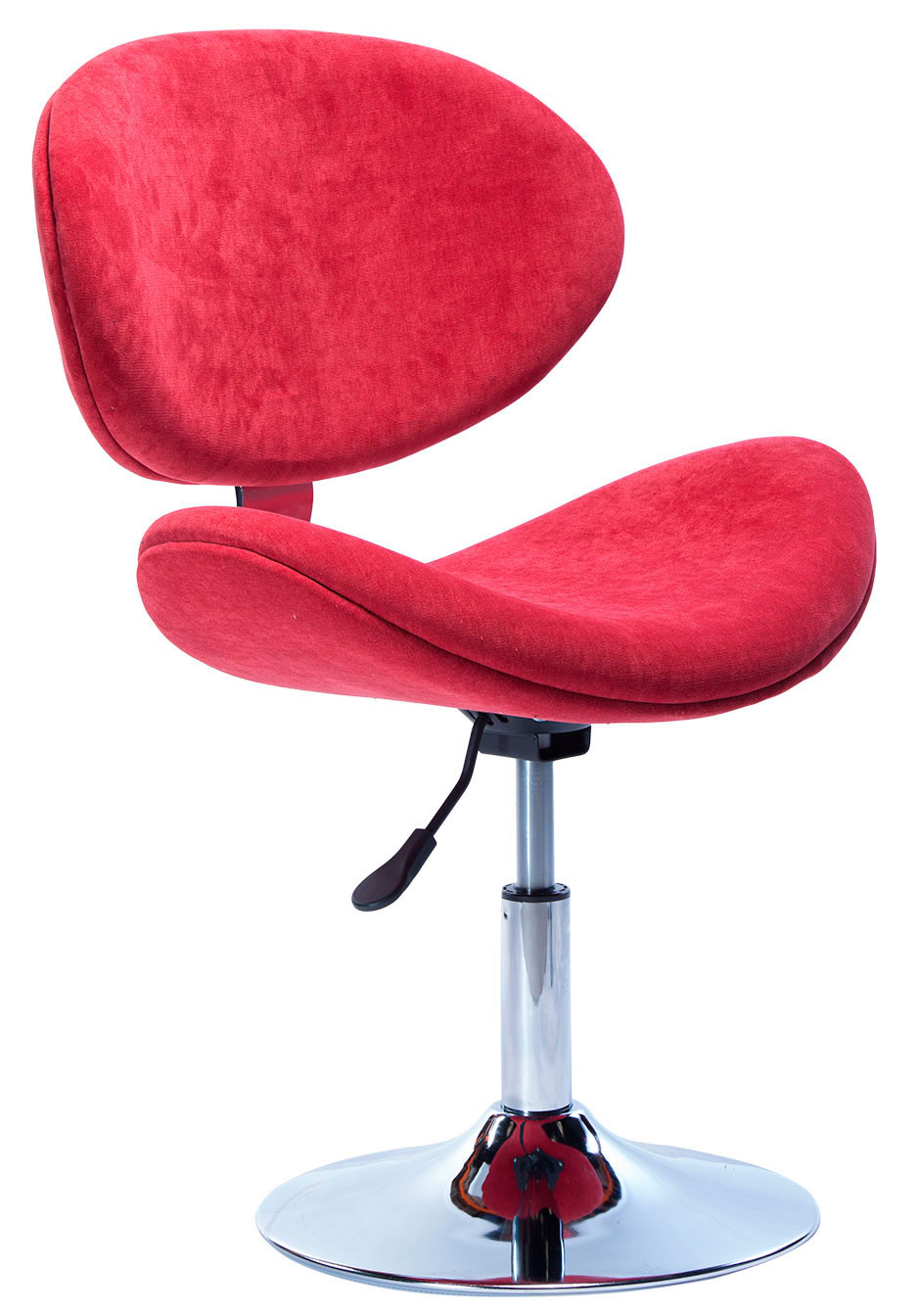 Cadeira Decorativa Base Disco Cromada e Regulagem de Altura BL171 - Vermelha