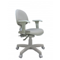 Cadeira Executiva Ergonômica NR17 Base Giratória e Regulagem de Altura WK Poliéster Cinza