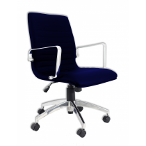 Cadeira Diretor Inspired Eames Office Vinil Azul