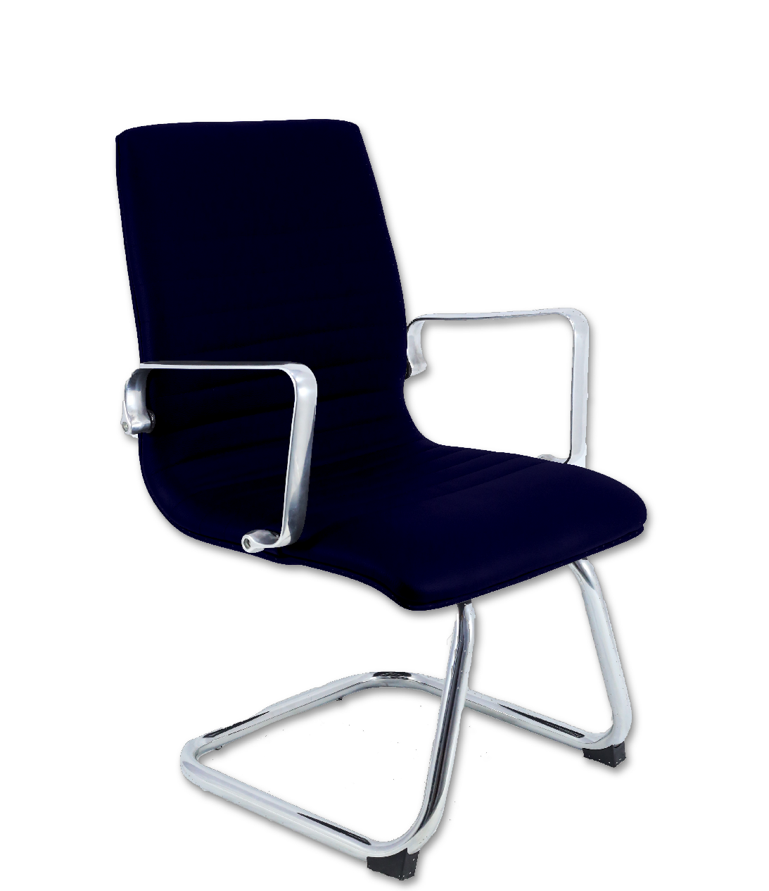 Cadeira Diretor Inspired Eames fixa Office Vinil Azul