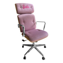 Cadeira Barbie Presidente Eames Elite Chair - Rosa Madeira Clara
