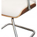 Cadeira Diretor Fixa Eames Office Elite Chair - Vinil Branco detalhe ski