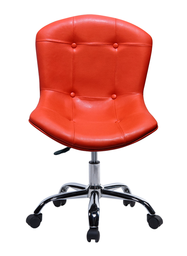 Cadeira Decorativa Base Giratória Cromada Bertóia - Vermelha