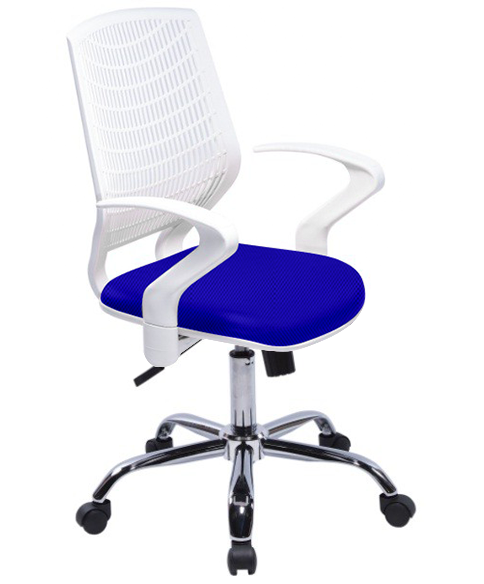 Cadeira Executiva Para Escritório Base Giratória E Regulagem De Altura DL180 Assento em Space Azul Escuro