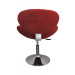 Cadeira Decorativa Base Disco Cromada e Regulagem de Altura BL171 - Capitonê Vermelha Atrás