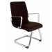 Cadeira Diretor Inspired Eames fixa Office Couro Sintético Marrom