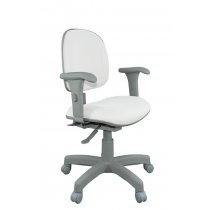 Cadeira Ergonômica Gerente Back System NR17 Base Giratória e Regulagem de Altura AT50 - Vinil Branco