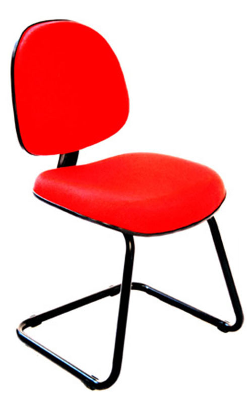 Cadeira Executiva Para Escritório Base Fixa Preta J.Serrano CP20 - Vermelha