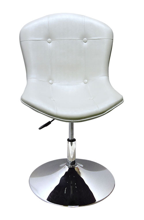 Cadeira Decorativa Base Disco Cromada Bertóia - Pérola