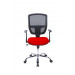 Cadeira Diretor Tela Mesh CM10 Cromada - Vermelha Frente