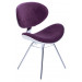 Cadeira Decorativa Base Fixa 4 Pés Cromada Velotec BL173 - Roxa