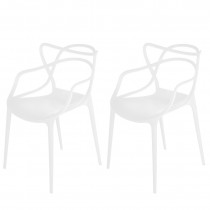 Kit 2 Cadeiras Allegra Cozinha de Polipropileno 173 DPP Cor:Branca-1-2-3-4