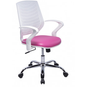 Cadeira Executiva Para Escritório Base Giratória e Regulagem de Altura DL180 - Rosa