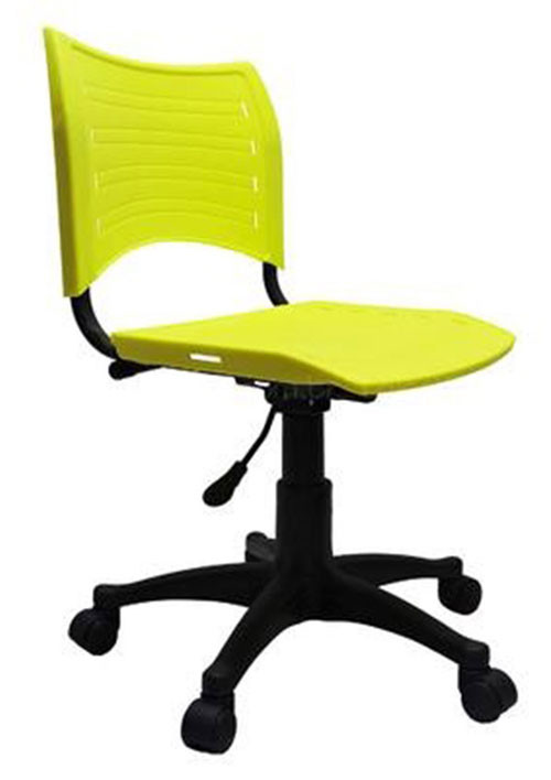 Cadeira Escritório Em Polipropileno Base Giratória e Regulagem de Altura CF230 - Verde Limão