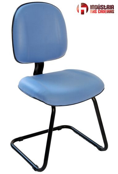 Cadeira Escritório Base Fixa Corano AT51 - Azul Claro