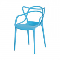 Cadeira Decorativa Masters Allegra Philippe Starck Base 4 Pés - Azul