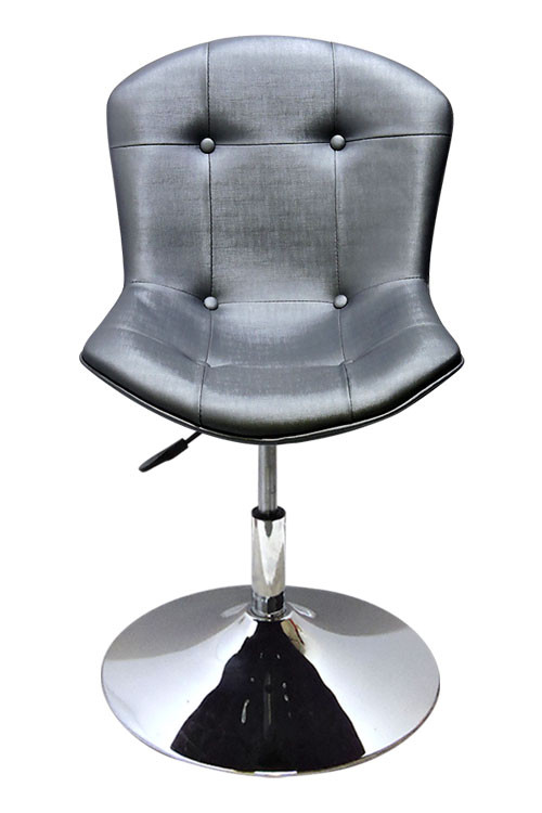 Cadeira Decorativa Base Disco Cromada Bertóia - Cinza