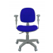 Cadeira Ergonômica Gerente Back System NR17 Base Giratória e Regulagem de Altura AT50 - Poliéster Azul Frente