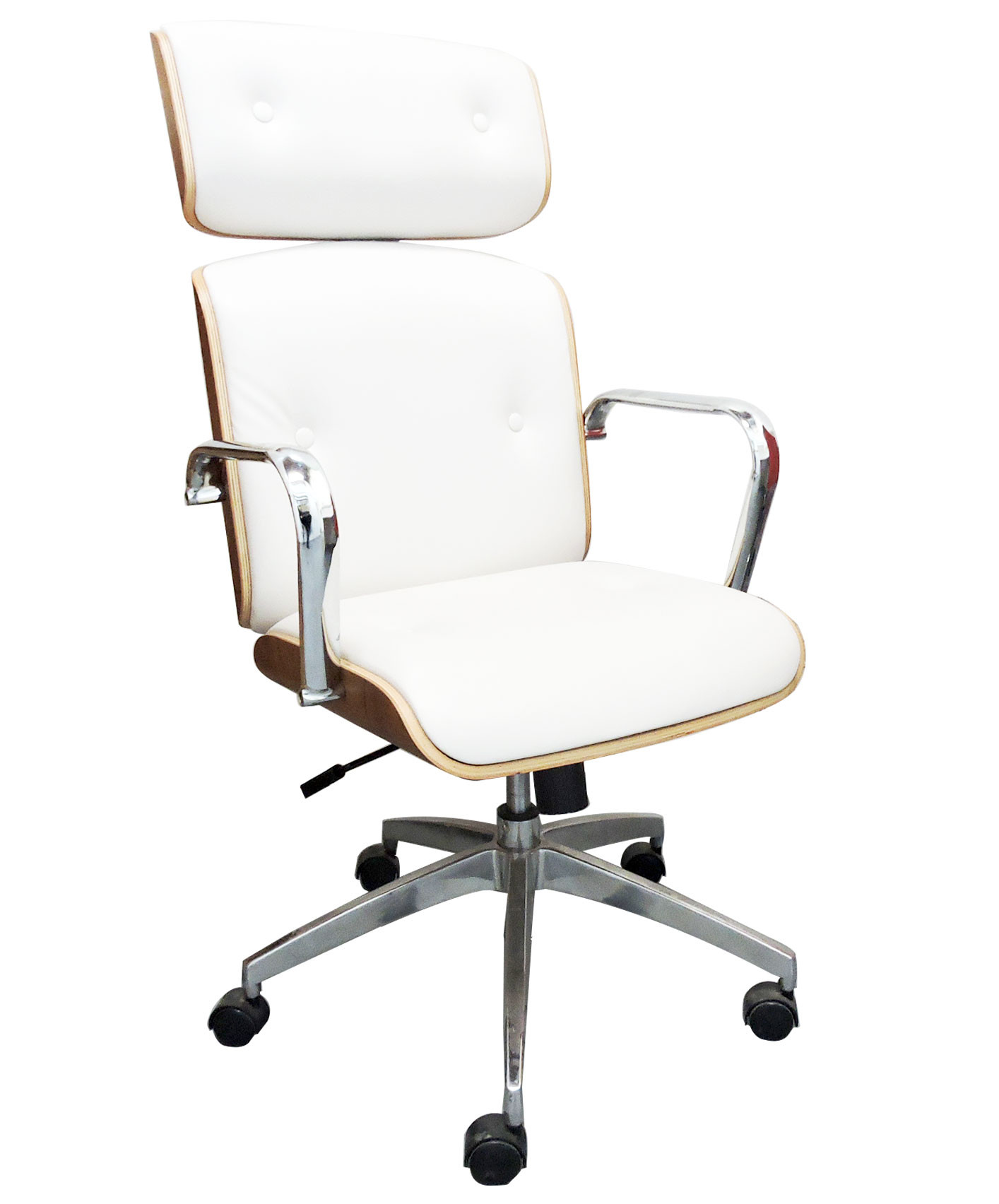  Cadeira Presidente Eames Office Elite Chair - Vinil Branco