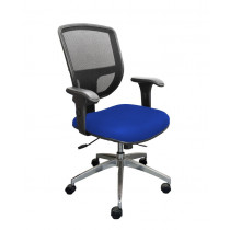 Cadeira Diretor Tela Mesh Base Giratória alumínio CM10 - Azul
