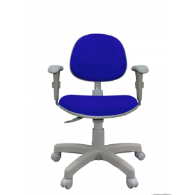 Cadeira Executiva Ergonômica NR17 Base Giratória e Regulagem de Altura WK - Poliéster Azul