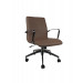 Cadeira Diretor Inspired Eames Office Vinil Marrom Claro