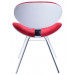 Cadeira Decorativa Base Fixa 4 Pés Cromada Velotec BL173 - Vermelha Atrás