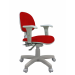 Cadeira Executiva Ergonômica NR17 Base Giratória e Regulagem de Altura WK - Poliéster Vermelho Lado