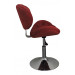 Cadeira Decorativa Base Disco Cromada e Regulagem de Altura BL171 - Capitonê Vermelha Lado