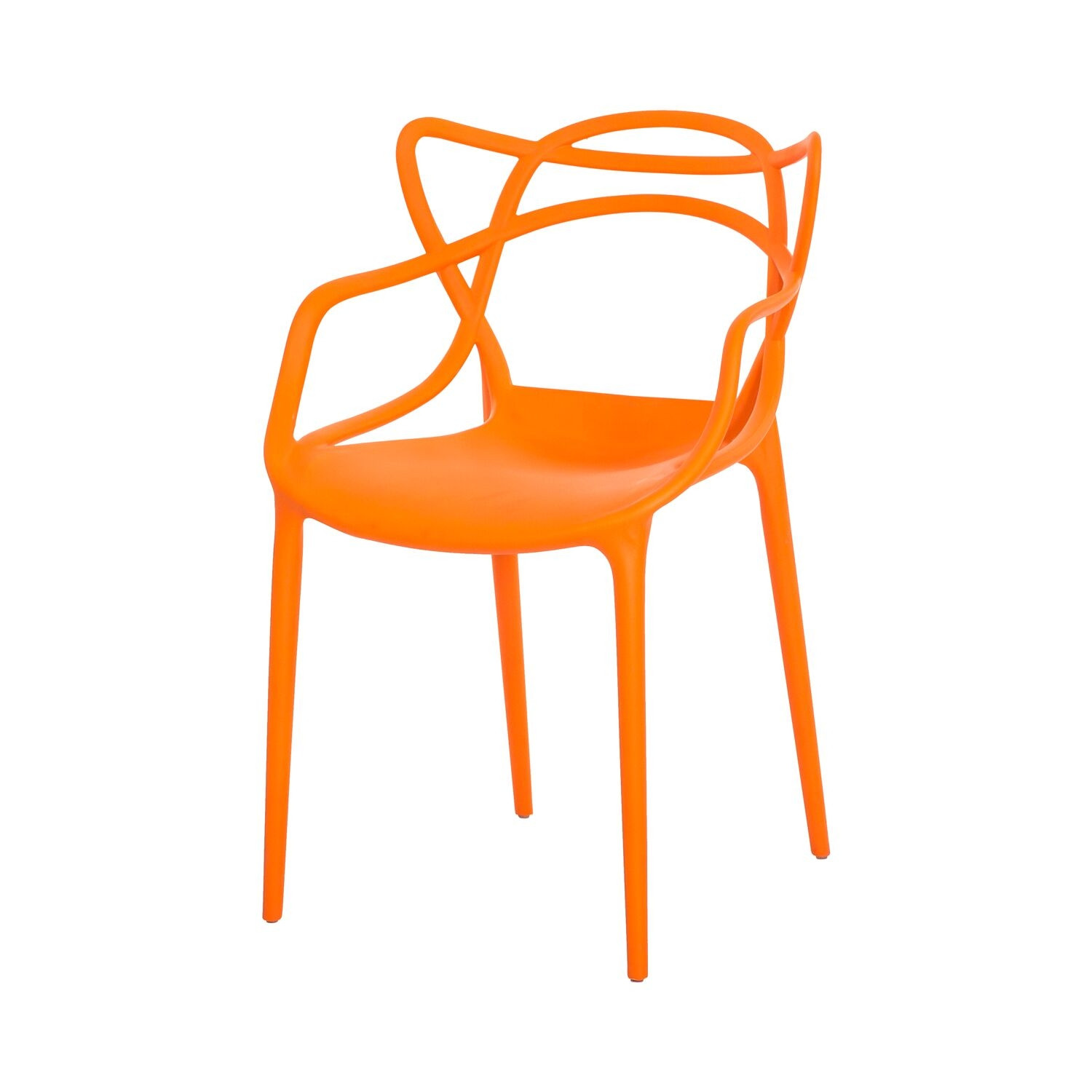 Cadeira Decorativa Masters Allegra Philippe Starck Base 4 Pés - Laranja