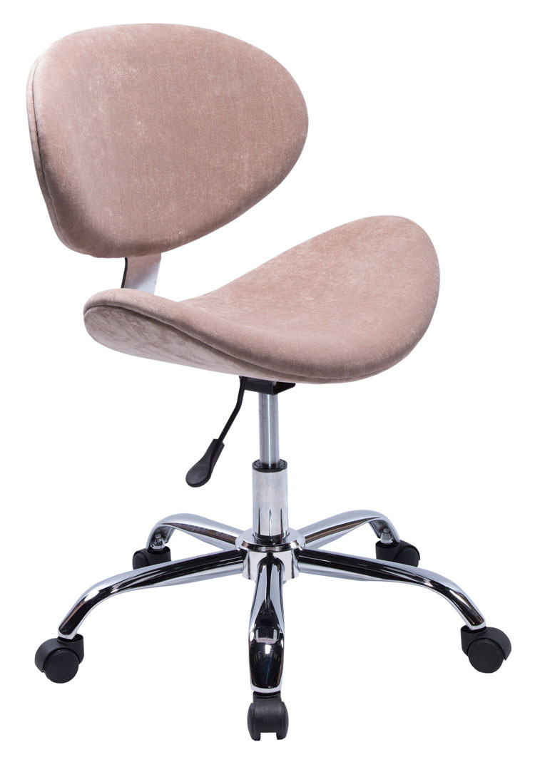 Cadeira Decorativa Base Giratória Cromada e Regulagem de Altura Velotec BL170 - Nude