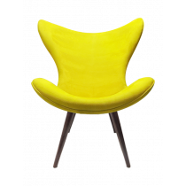 Cadeira Decorativa Mini Egg - 4 Pés Madeira Amarela