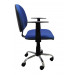 Cadeira Executiva Para Escritório Base Giratória Cromada Com Braço Regulagem De Altura J.Serrano CP20 - Azul Lateral