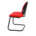Cadeira Executiva Para Escritório Base Fixa Preta J.Serrano CP20 - Vermelha Lateral