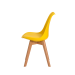 Cadeira Eames DKR 4 Pés Em Madeira - Assento Estofado Amarelo lateral