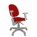 Cadeira Executiva Ergonômica NR17 Base Giratória e Regulagem de Altura WK - Poliéster Vermelho Atrás