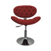 Cadeira Decorativa Base Disco Cromada e Regulagem de Altura BL171 - Capitonê Vermelha Frente