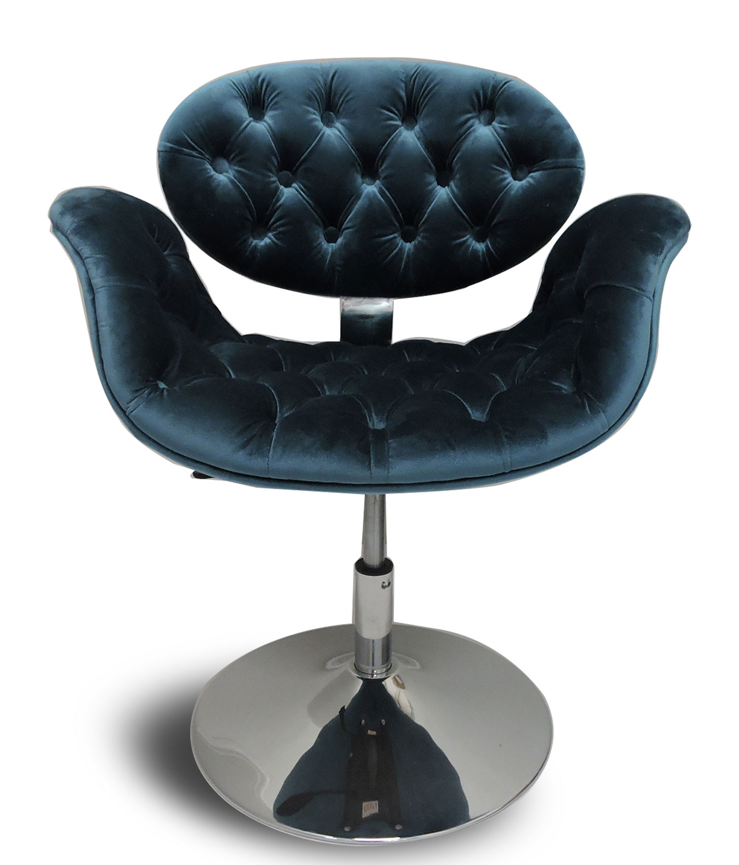 Cadeira Decorativa Tulipa Pierre Paulin - Disco Azul Tiffany Capitonê