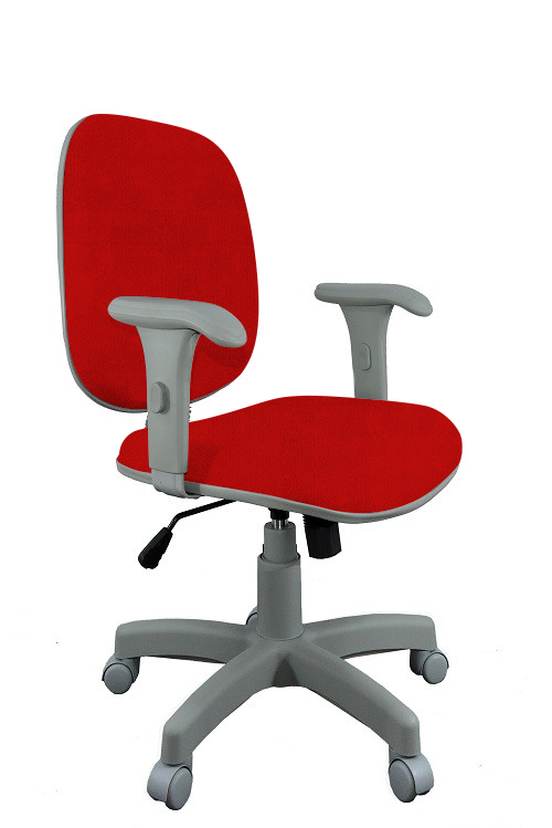 Cadeira Executiva Base Giratória e Regulagem de Altura MC80 - Poliéster Vermelho