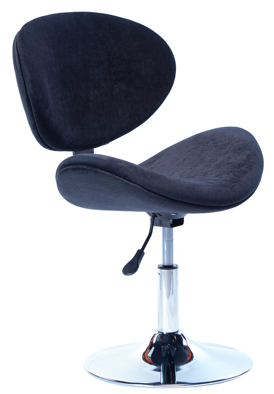 Cadeira Decorativa Base Disco Cromada e Regulagem de Altura BL171 - Preta